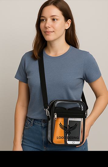 Clear Crossbody Bag with Adjustable Shoulder Strap