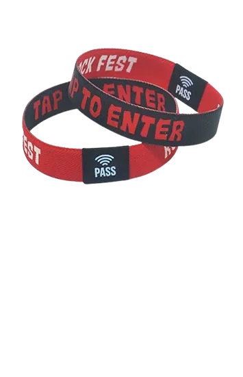 RFID Custom Elastic Fabric Wristbands